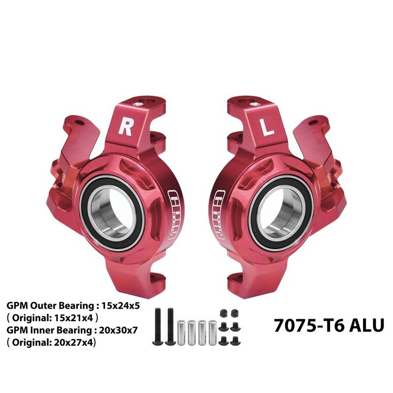 GPM RACING,YIKONG-YK7081 TB8 4WD RC Car 7075-T6 ALLOY STEERING KNUCKLE(LARGER BEARINGS) TB8/021