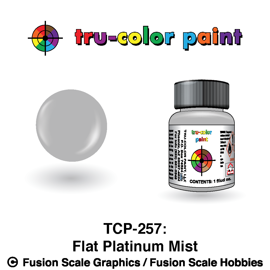 Tru Color Paint Flat Platinum Mist 1oz - 257