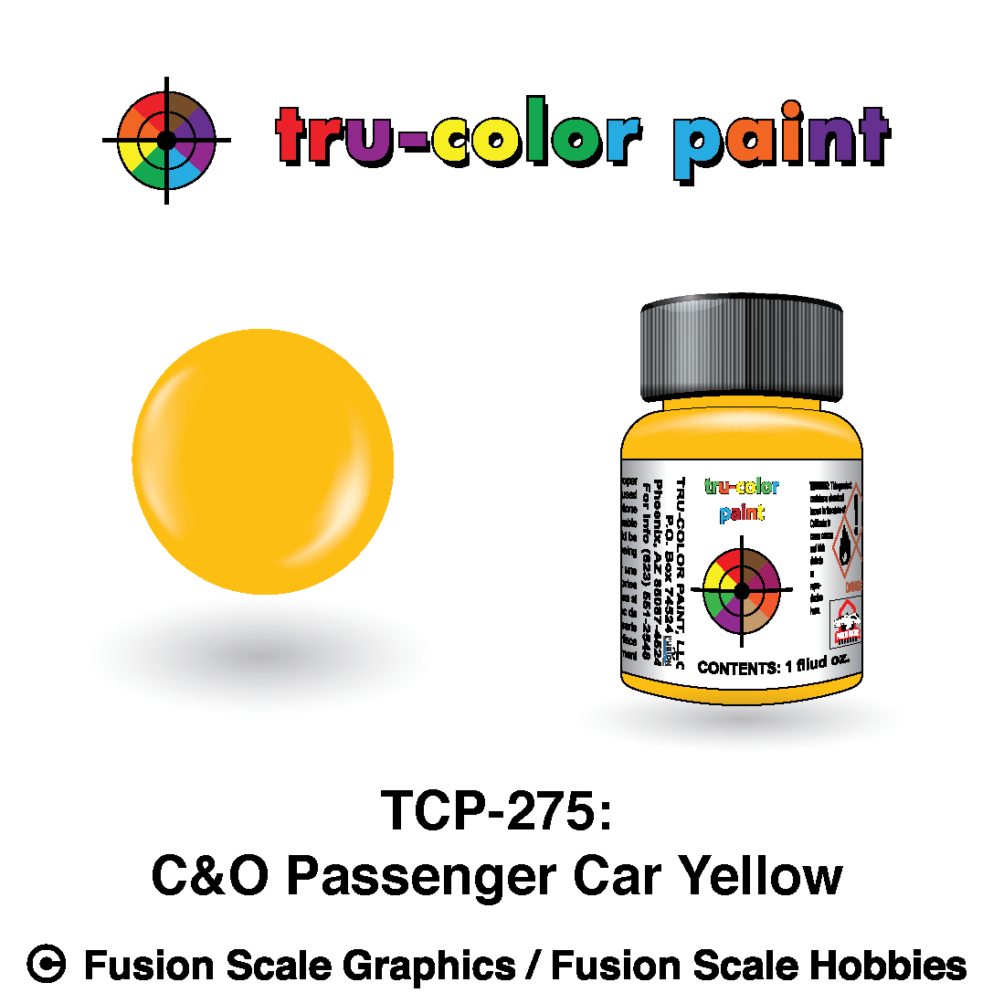 Tru Color Paint Chesapeake & Ohio Passenger Car Yellow 1oz - 275