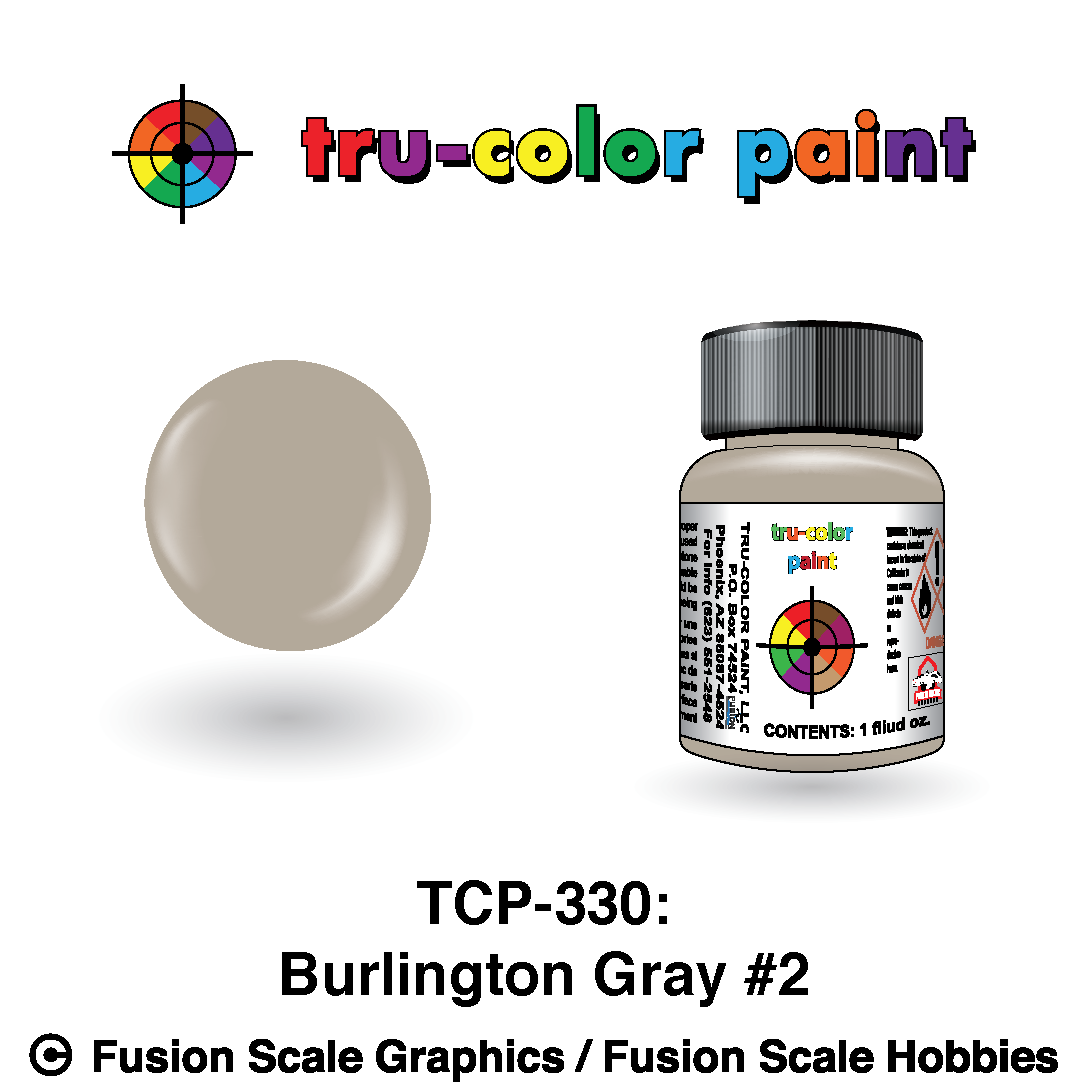 Tru Color Paint Chicago, Burlington, & Quincy Grey #2 1oz - 330