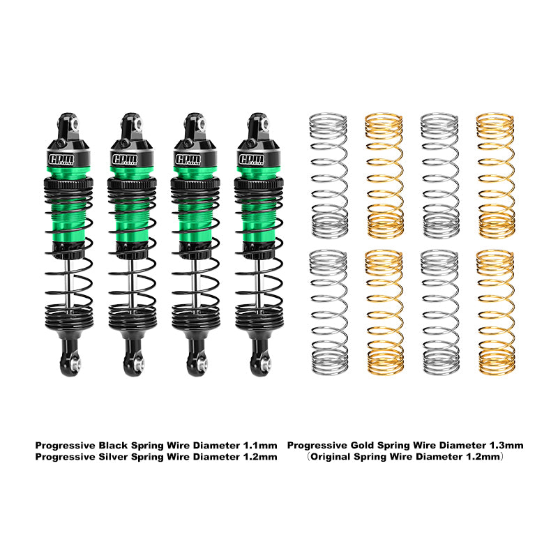 GPM RACING,TRAXXAS-MINI MAXX 6061 ALLOY FRONT AND REAR ADJUSTABLE SPRING SHOCK 87MM TXMM087FR