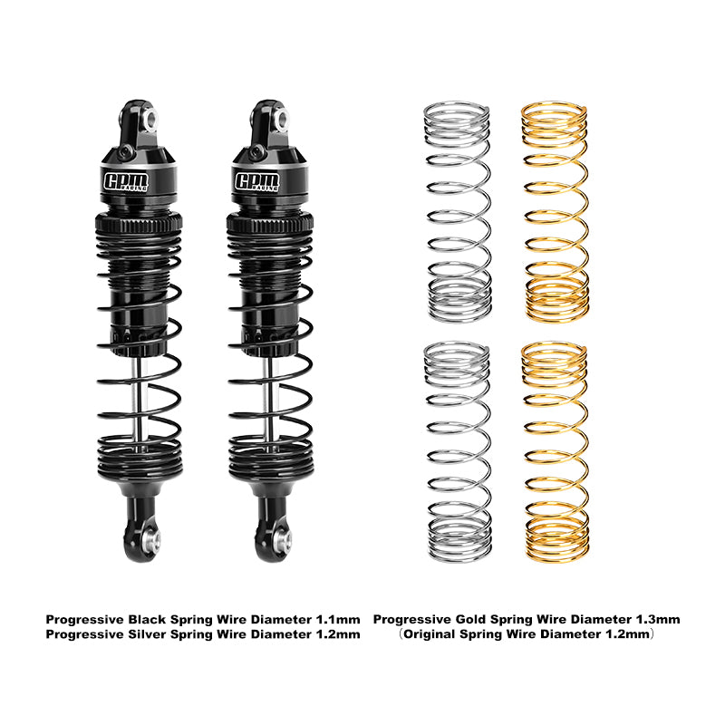 GPM RACING,TRAXXAS-MINI MAXX 6061 ALLOY FRONT/REAR ADJUSTABLE SPRING SHOCK 87MM TXMM087F/R