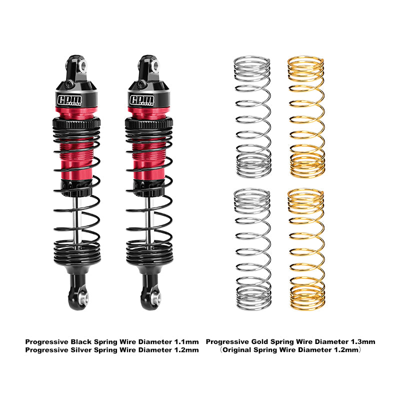 GPM RACING,TRAXXAS-MINI MAXX 6061 ALLOY FRONT/REAR ADJUSTABLE SPRING SHOCK 87MM TXMM087F/R