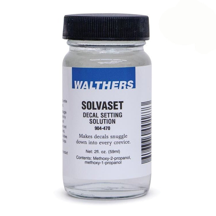 Walthers Solvaset Decal Setting Solution – 2 oz Bottle for Waterslide Model Decals