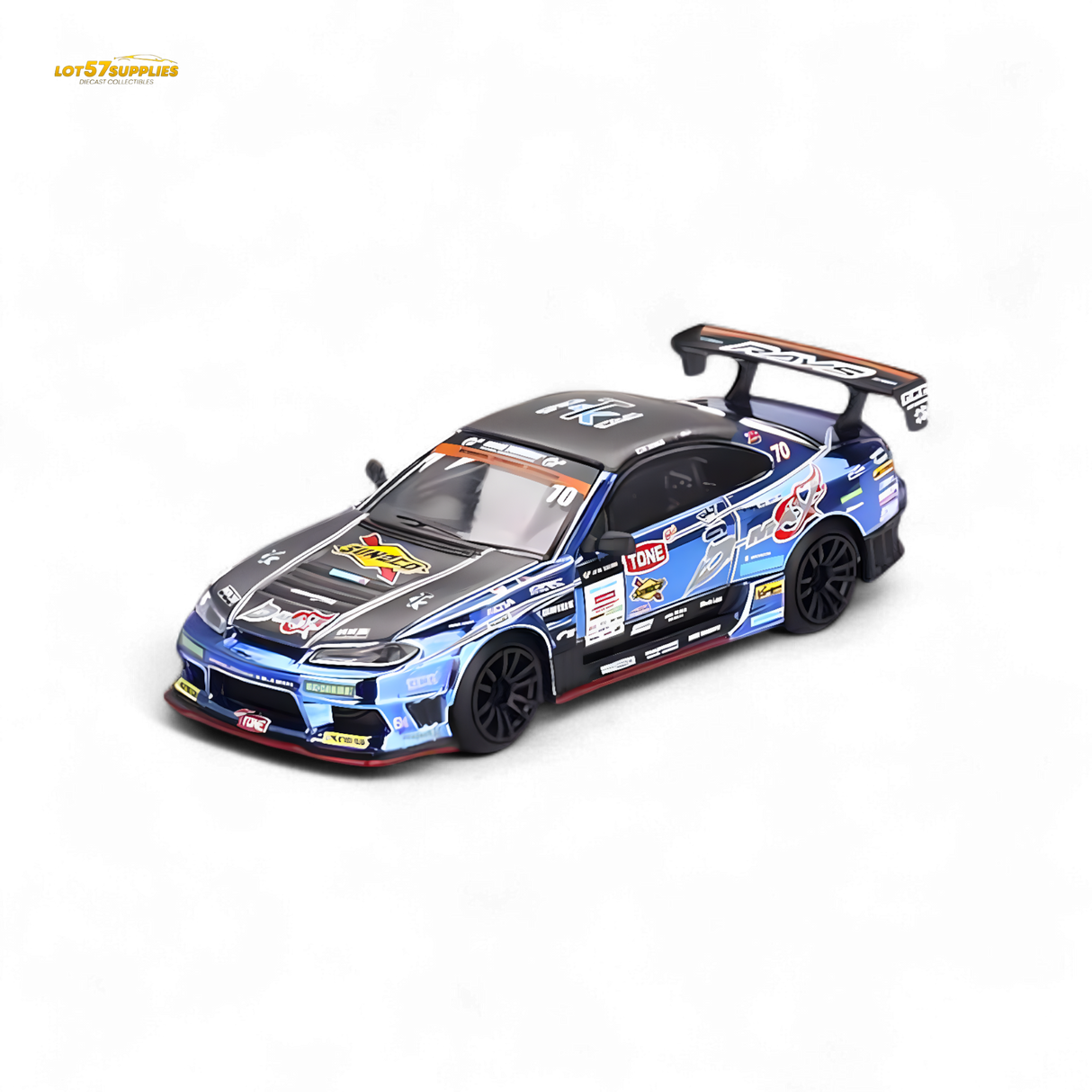Mini-GT Nissan S15 Silvia D-MAX #70 Japan Exclusive 1:64