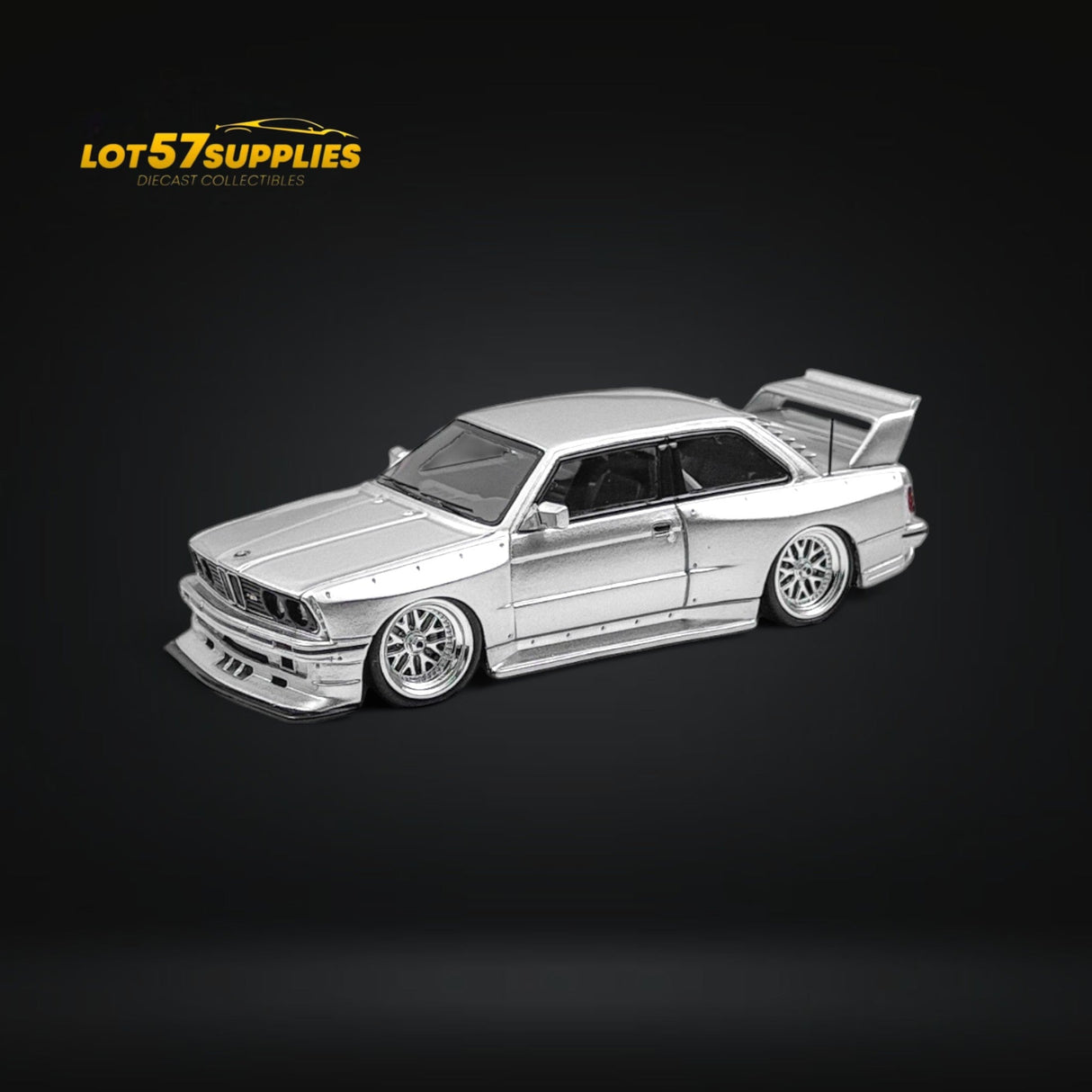 NA BMW E30 Wide-Body Silver 1:64