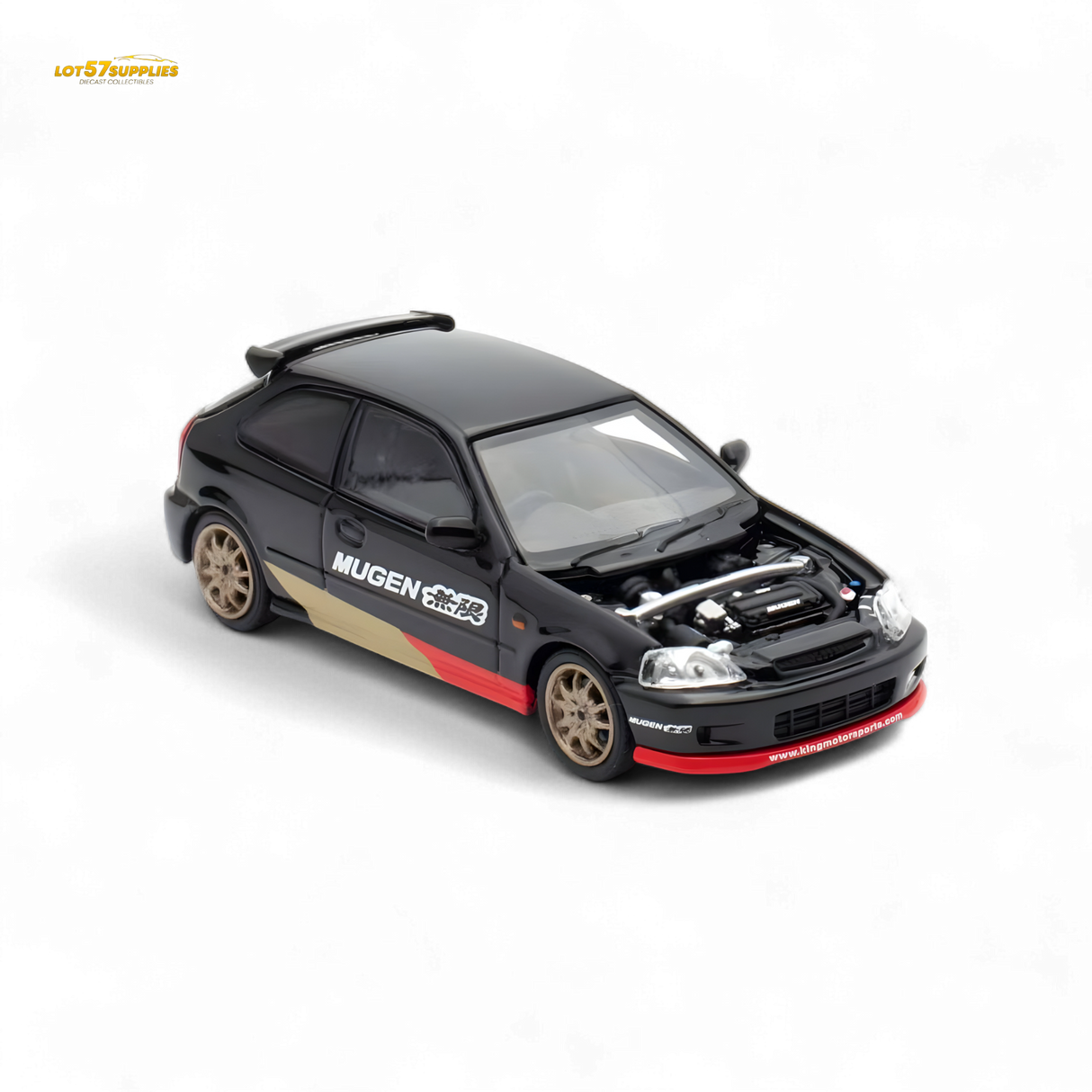 Motorhelix Honda Civic EK9 MUGEN Black 1:64