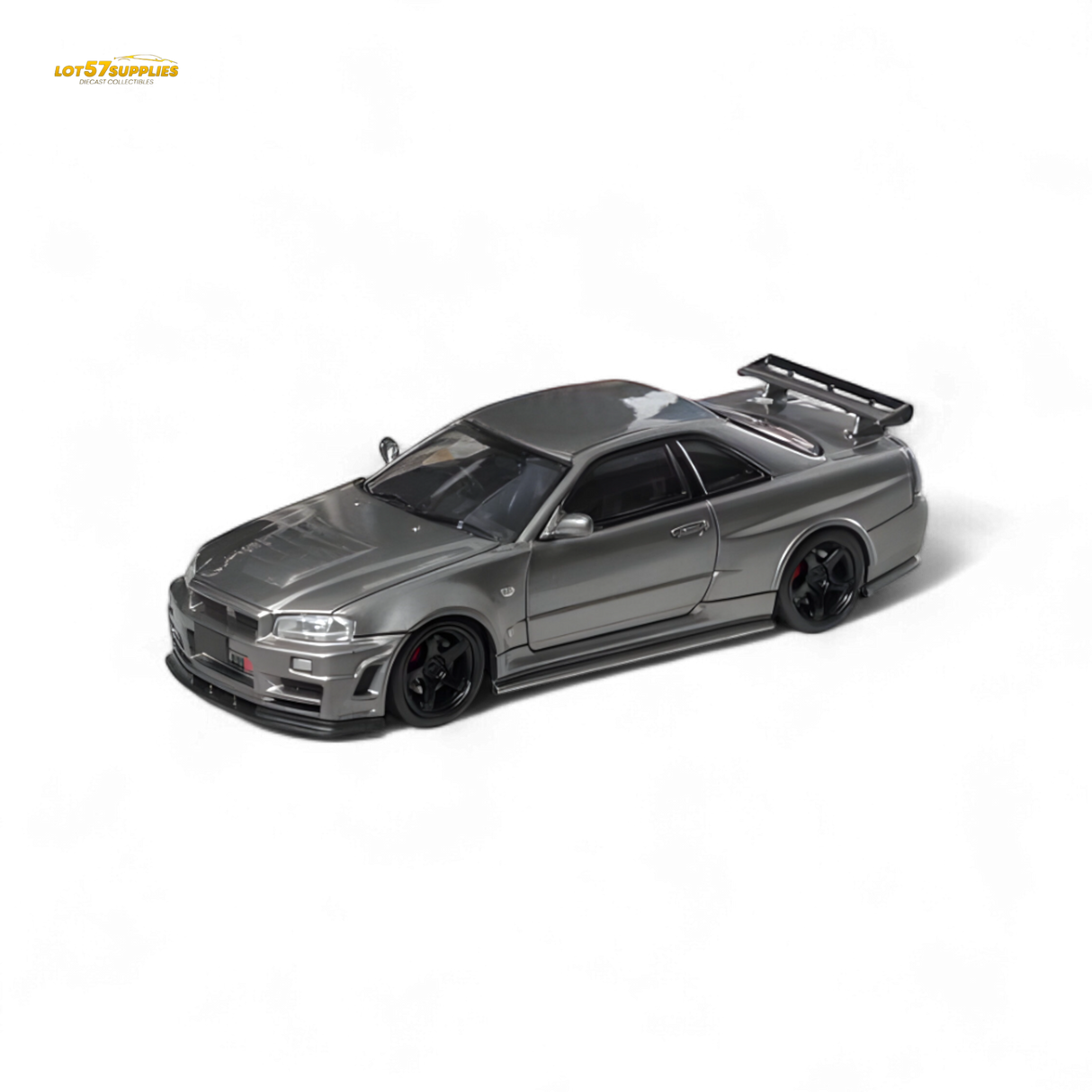 Fuji Skyline R34 GT-R Nismo Z-Tune Gun Grey 1:64