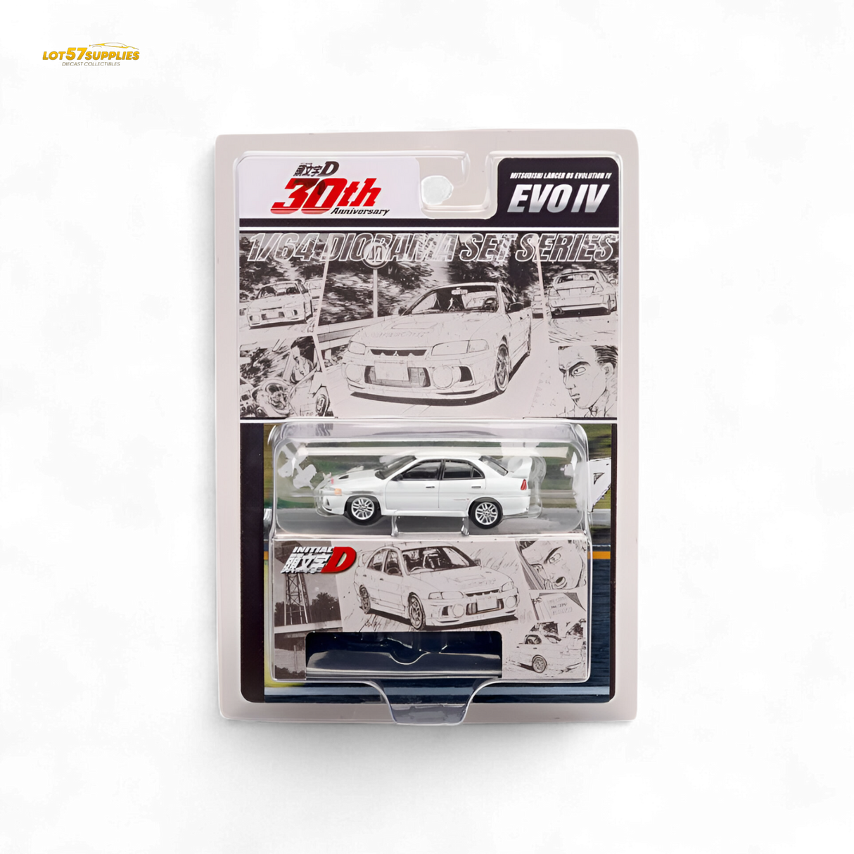 Hobby Japan Mitsubishi Lancer Evolution IV White 1:64