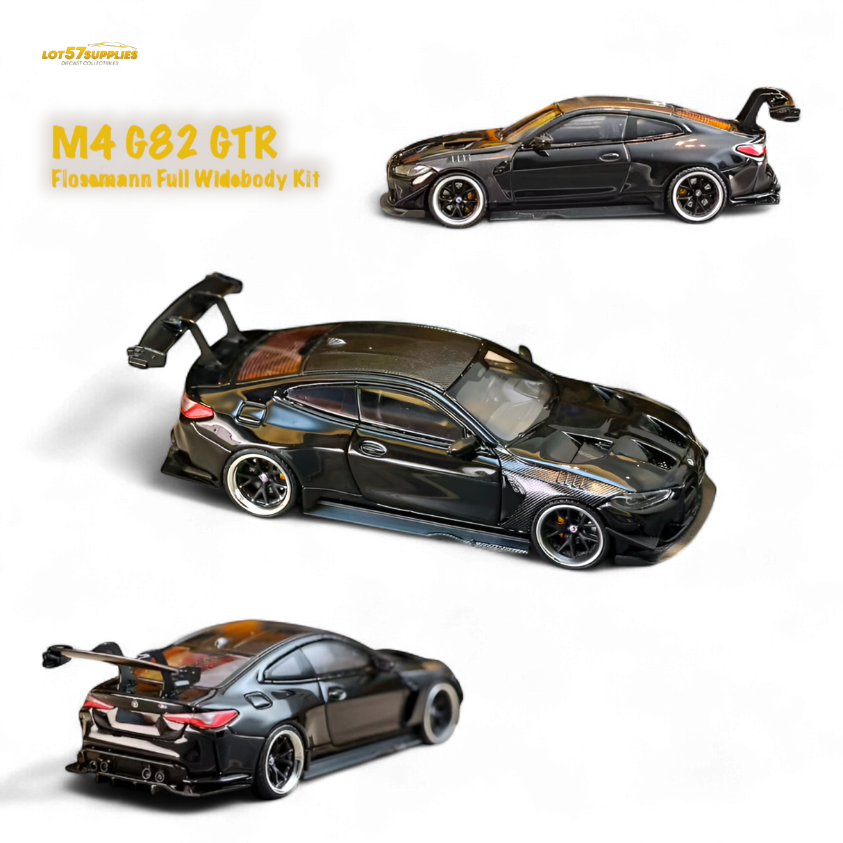 SW BMW M4 G82 Widebody Kit Bright Black 1:64
