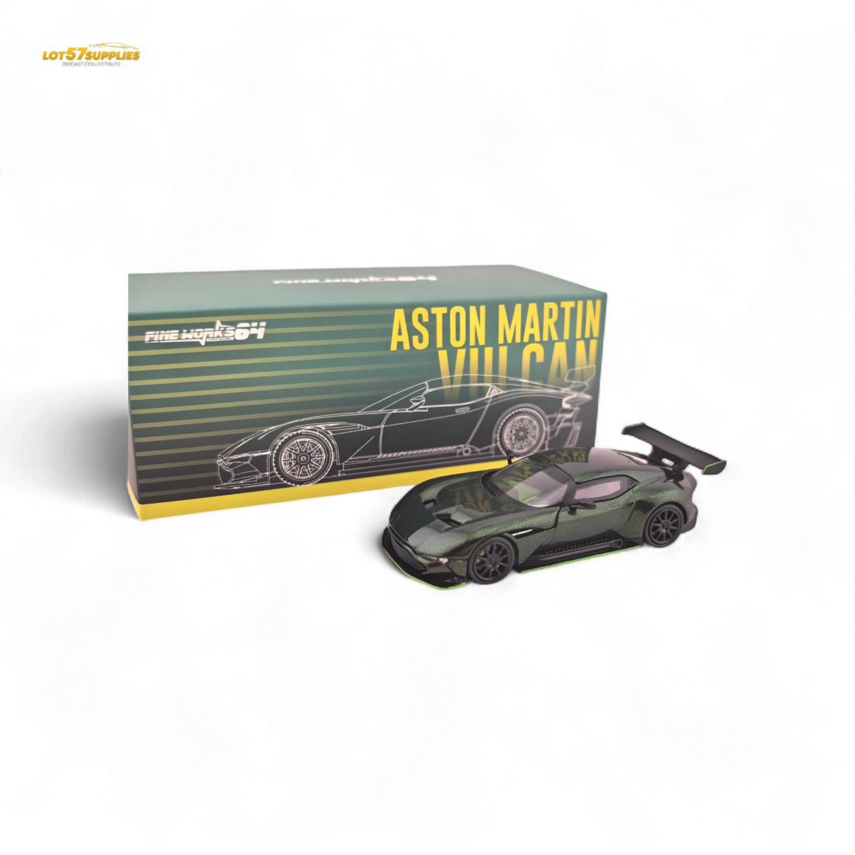 Fine Works64 Aston Martin Vulcan Chameleon Green 1:64