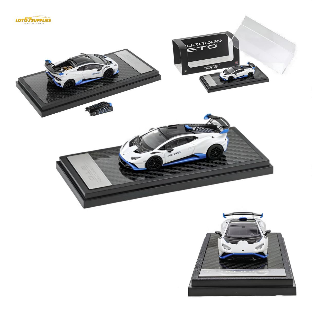 (Pre-Order) LCD Lamborghini Huracan STO White 1:64