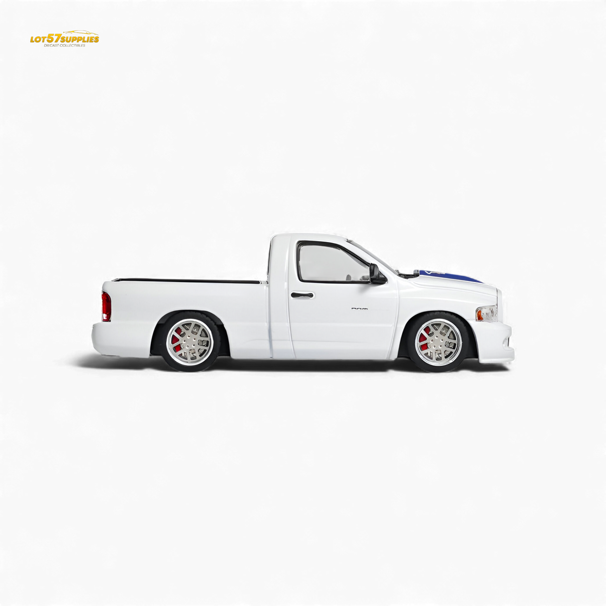 GCD Dodge RAM SRT-10 White Blue Stripe 1:64