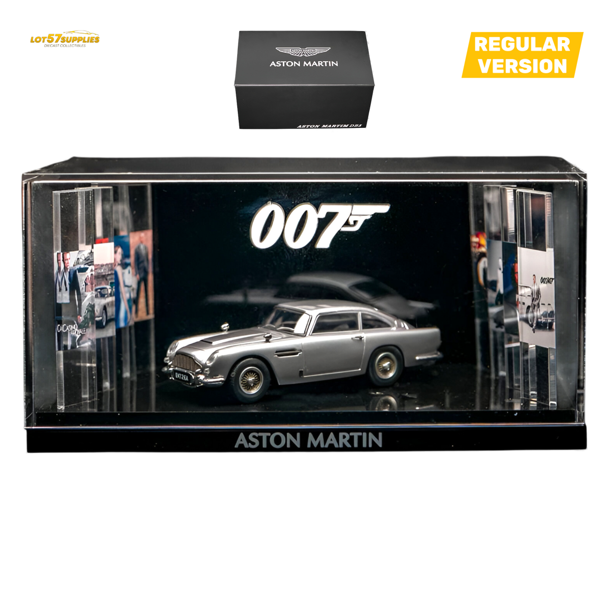 (Pre-Order) Aston Martin DB5 High Gloss Silver 1:64