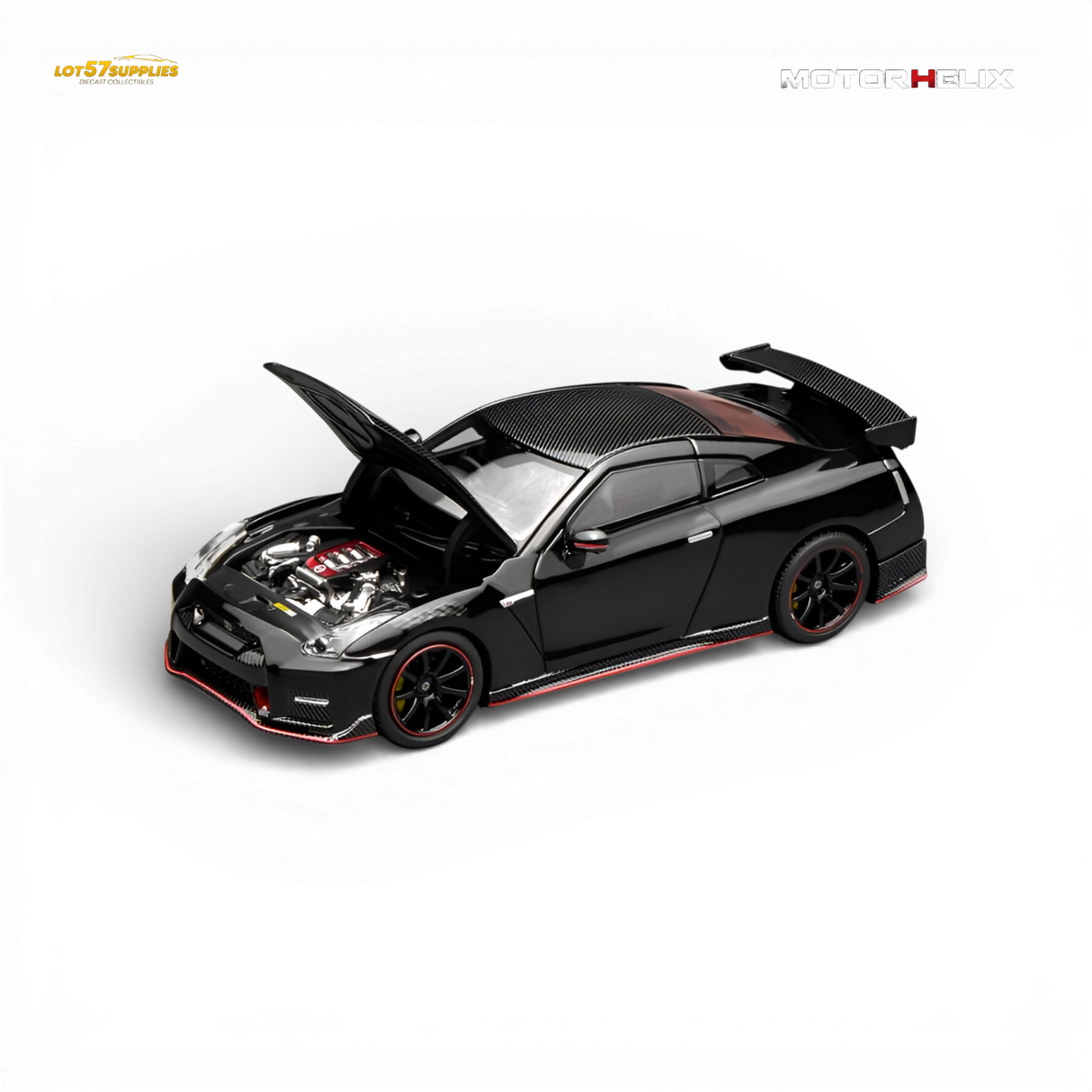 (Pre-Order) Motorhelix Nissan GT-R NISMO R35 2022 - Meteor Black 1:64