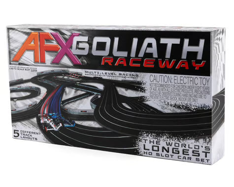 AFX Goliath Raceway Slot Car Track Set w/Two Formula Cars (LWB) (Mega G+)