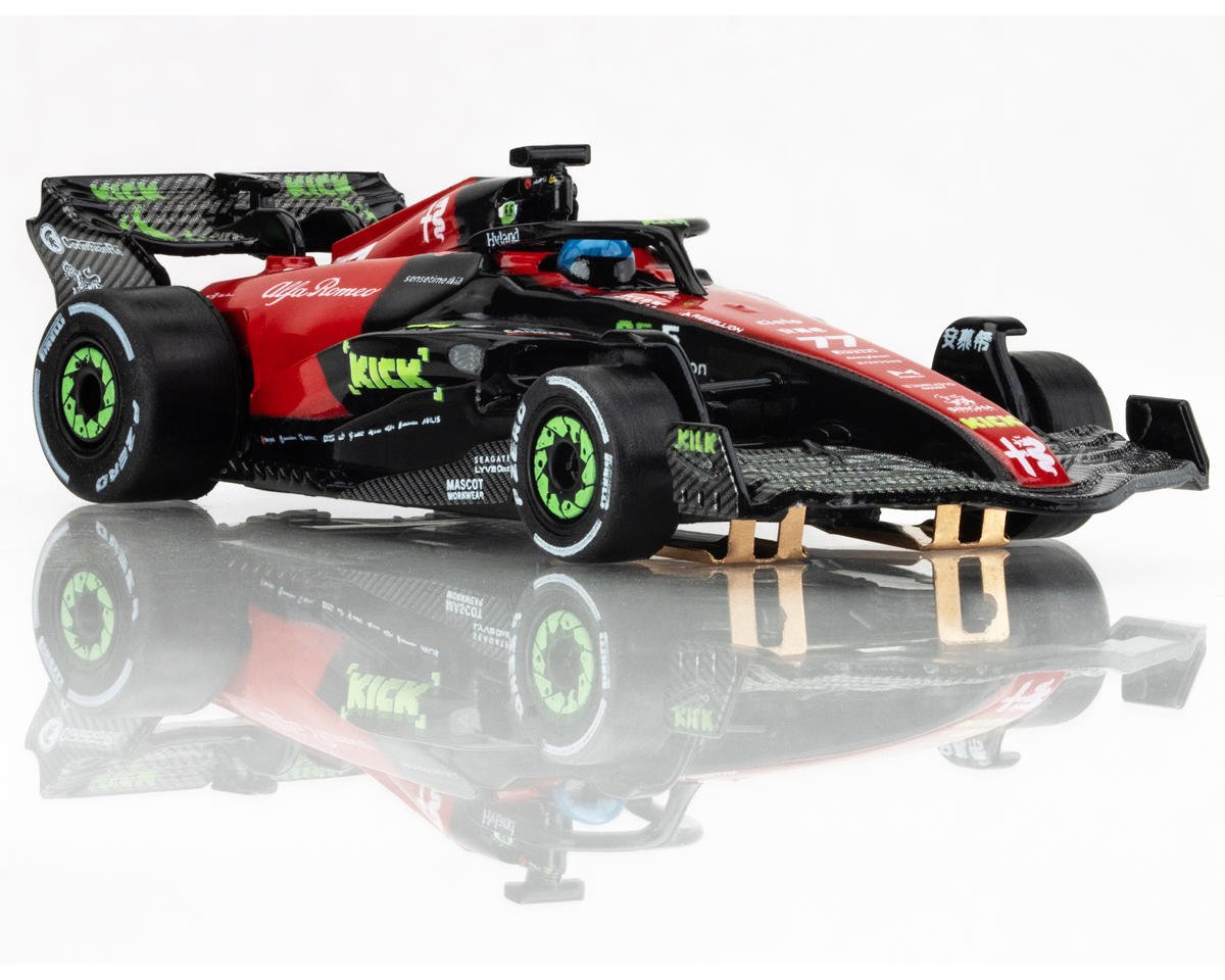 AFX AFX22081 Alfa Romeo 2023 F1 Spa HO Scale Slot Car (Green/Red) (LWB) (Mega G+)