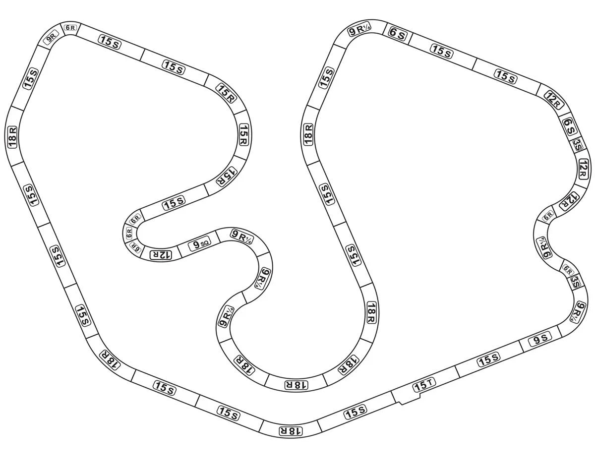 AFX AFX22112 Mega G+ Senna Limited Edition 80s Formula Slot Car Track Set w/Two 80s Formula Cars (LWB) (Mega G+)
