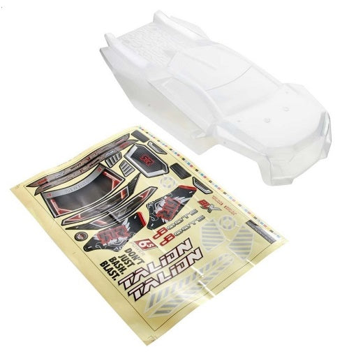 Arrma AR406108 Blx Bodyshell Clear w/Decal Window Mask Talion 6S