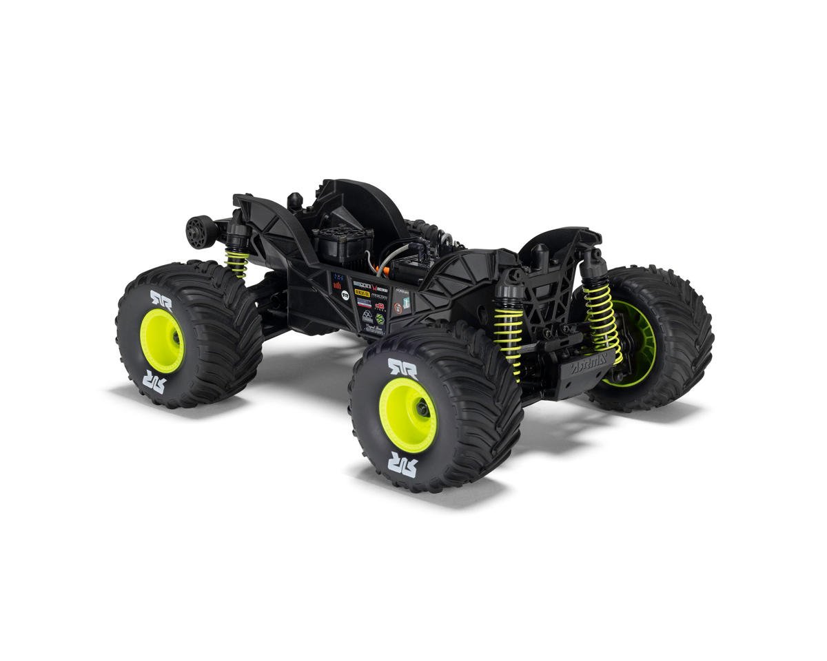 Arrma ARA2130T1 Gorgon Grom 4x4 1/16 RTR Brushed Monster Truck (Yellow) w/SLT2 2.4GHz Radio, Battery & Charger