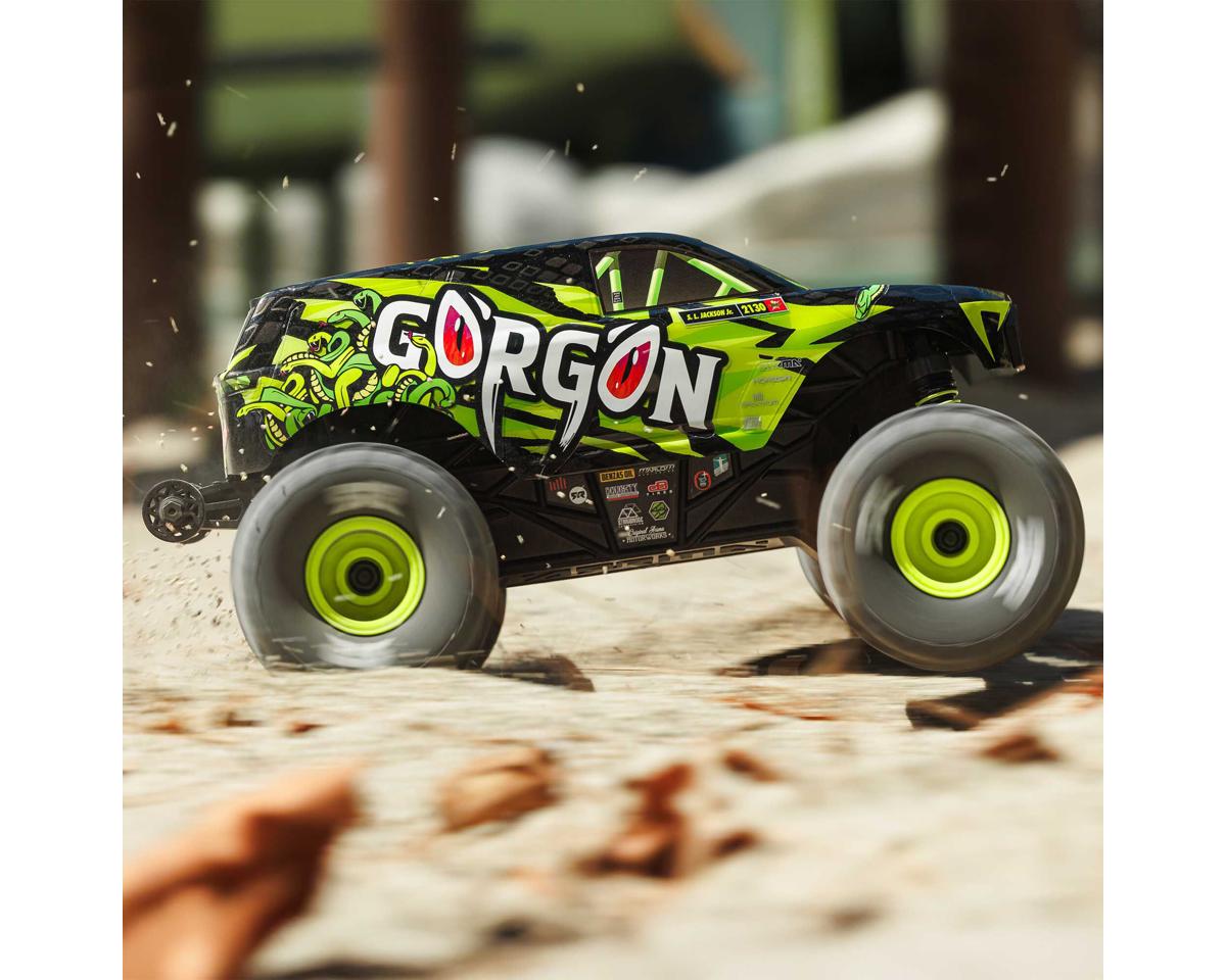 Arrma ARA2130T1 Gorgon Grom 4x4 1/16 RTR Brushed Monster Truck (Yellow) w/SLT2 2.4GHz Radio, Battery & Charger