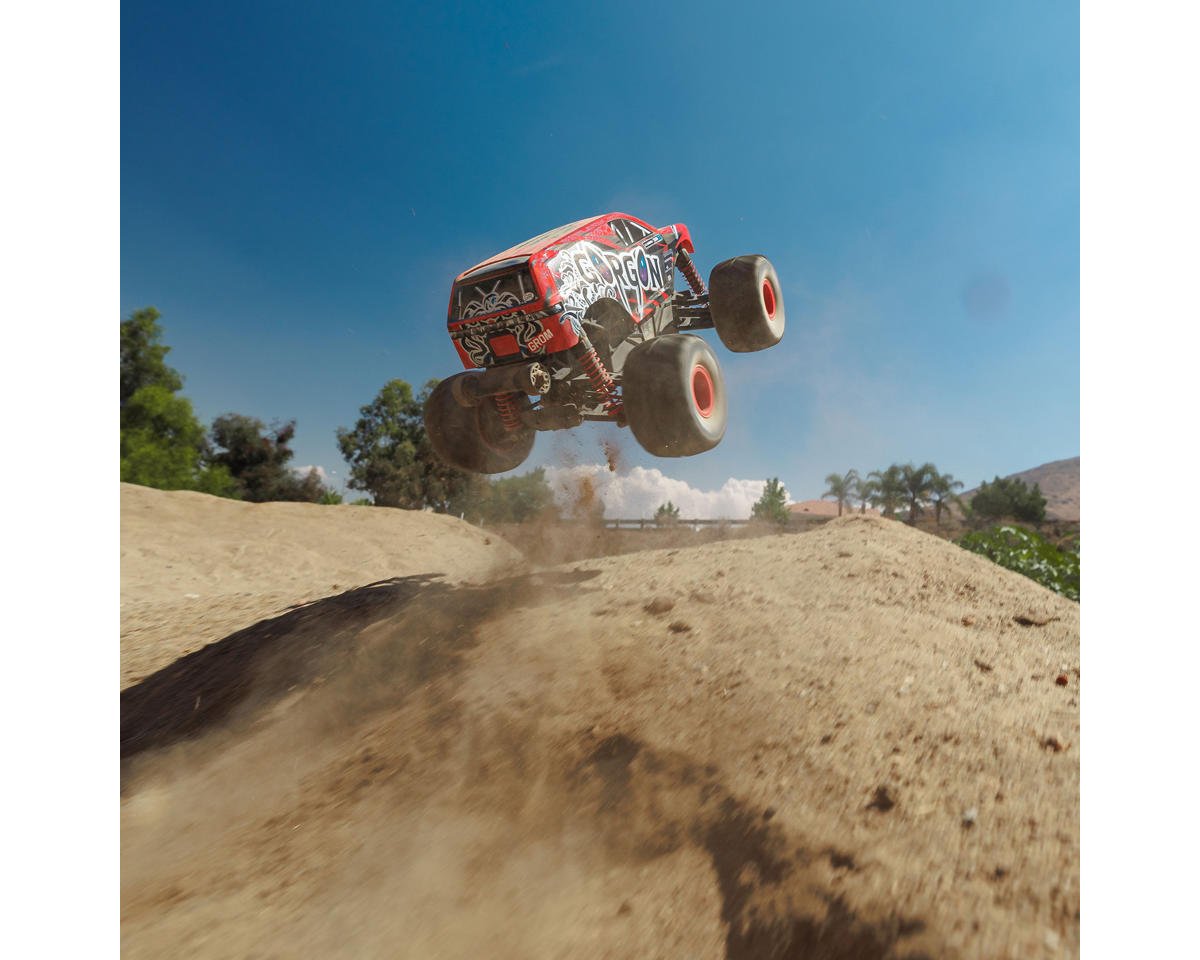 Arrma ARA2130T2 Gorgon Grom 4x4 1/16 RTR Brushed Monster Truck (Red) w/SLT2 2.4GHz Radio, Battery & Charger