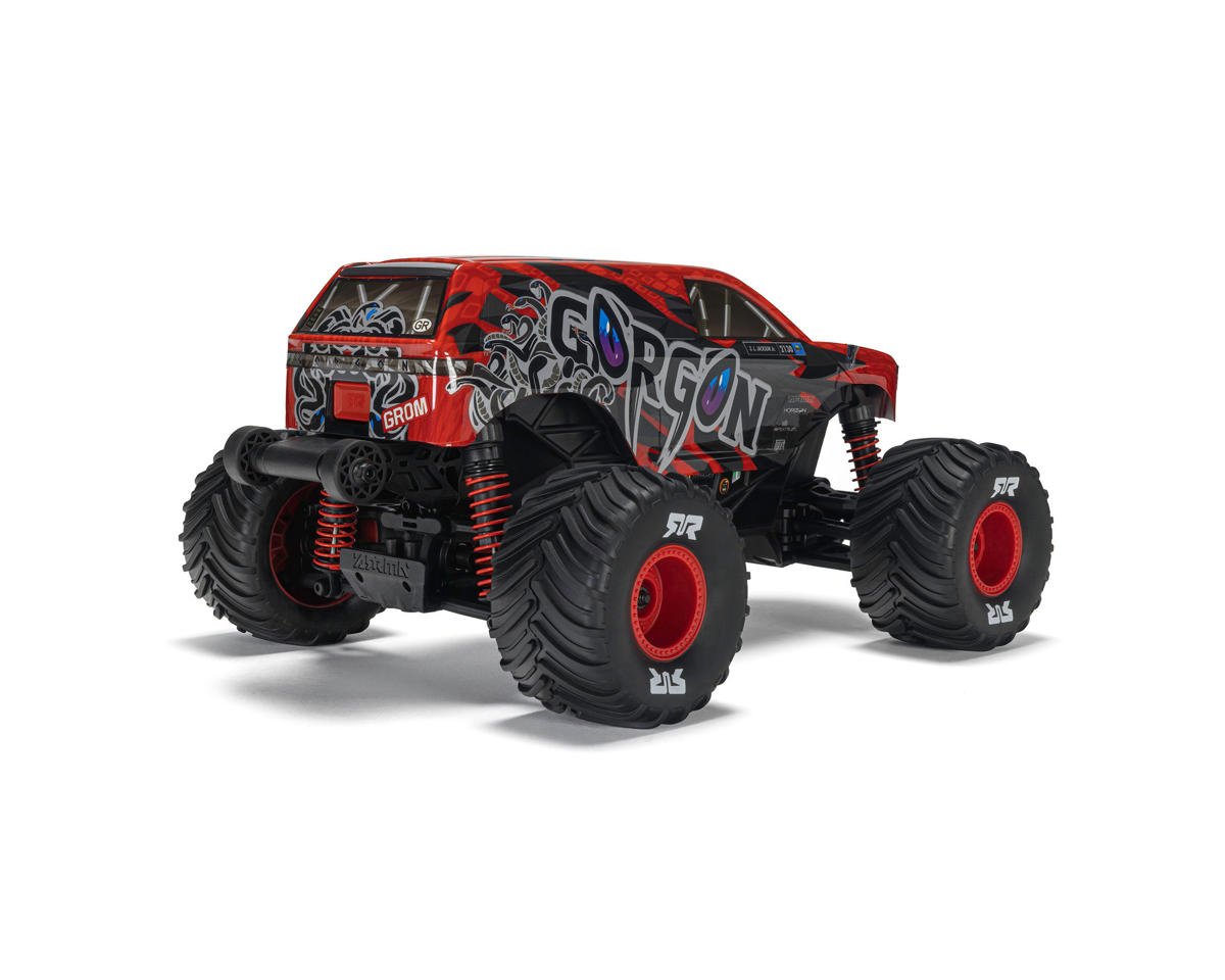 Arrma ARA2130T2 Gorgon Grom 4x4 1/16 RTR Brushed Monster Truck (Red) w/SLT2 2.4GHz Radio, Battery & Charger