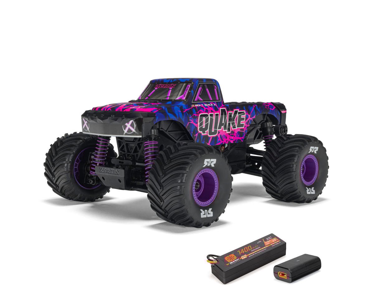 Arrma ARA2137T3 Quake Grom 4x4 1/16 RTR Brushed Monster Truck (Purple) w/SLT2 2.4GHz Radio, Battery & Charger
