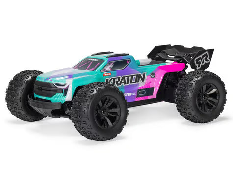 Arrma ARA2508ST2 Mini Kraton 3S BLX 4X4 1/16 RTR Brushless Speed Monster Truck (Teal/Pink) w/2.4GHz Radio, 3S LiPo Battery & Charger