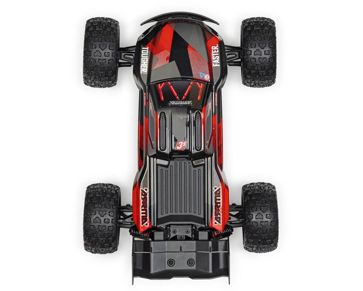 Arrma ARA2508T1 Mini Kraton 3S BLX 4X4 1/16 RTR Brushless Speed Monster Truck (Black/Red) w/2.4GHz Radio