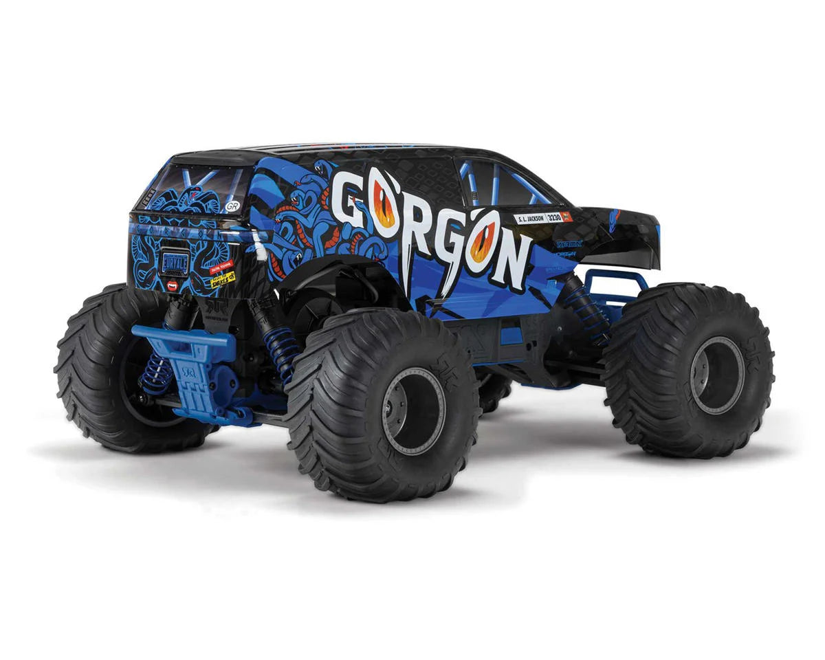 Arrma ARA3230T1 Gorgon 4X2 MEGA 550 Brushed 1/10 Monster Truck RTR (Blue) w/SLT2 2.4GHz Radio