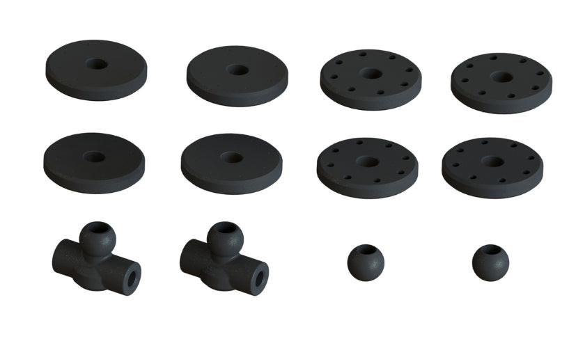 Arrma Shock Set Bore 16mm Length 134mm Piston 8x1.4mm OIL 1000cst Kraton