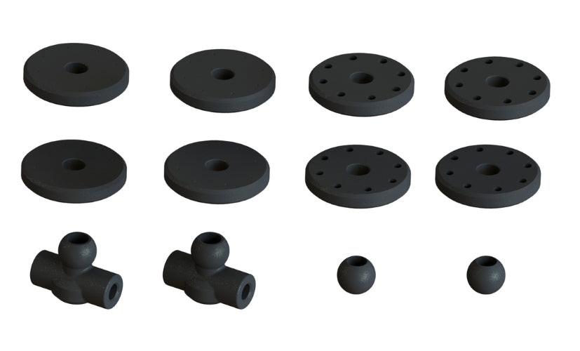Arrma Shock Set Bore 16mm Length 104mm Piston 8x1.2mm OIL 550CST Typhon