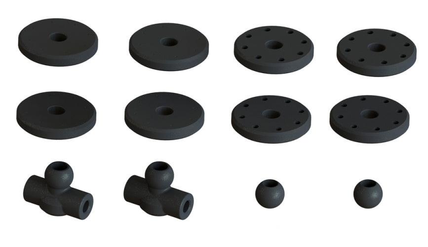 Arrma Shock Set Bore 16mm Length 87mm Piston 8X1.2MM Oil 2000CST 1/7 Felony 6S