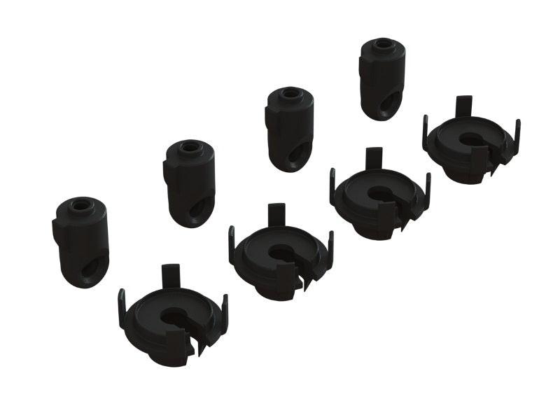Arrma SHOCK ROD END & SPRING PERCH SET (4 SHOCKS) Kraton / Outcast 8S