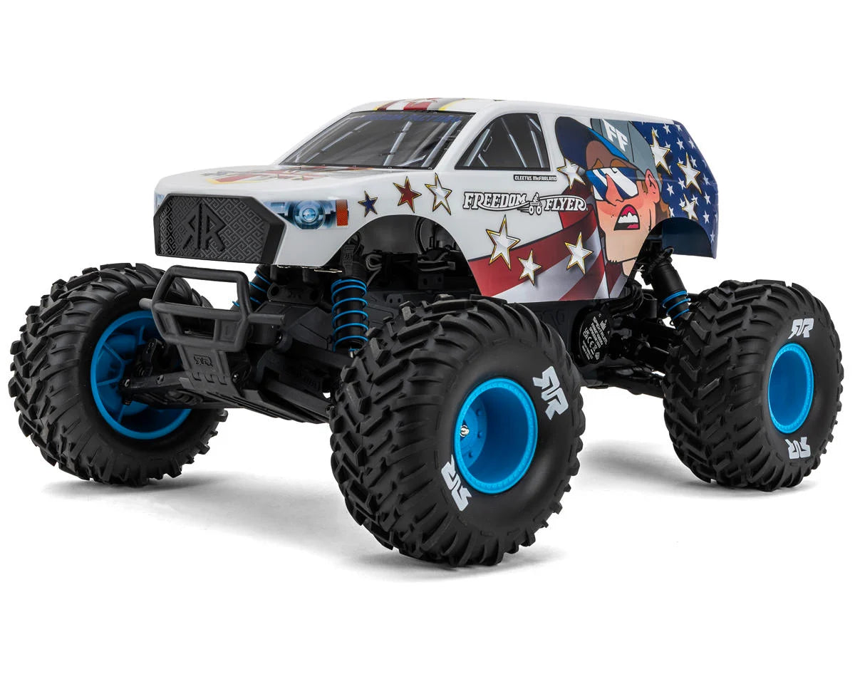 Arrma ARA3530SFFT1 Freedom Flyer 223S BLX 1/10 2WD RTR Brushless Monster Truck (White) w/SLT2 2.4GHz Radio, DSC, Battery & Charger