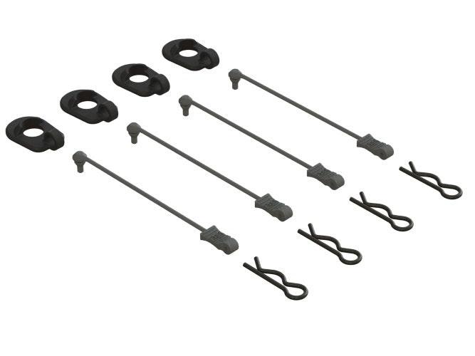Arrma ARA390294 Body Clip Retainers 1/5 Scale Black Kraton 4X4 8S Outcast 8S