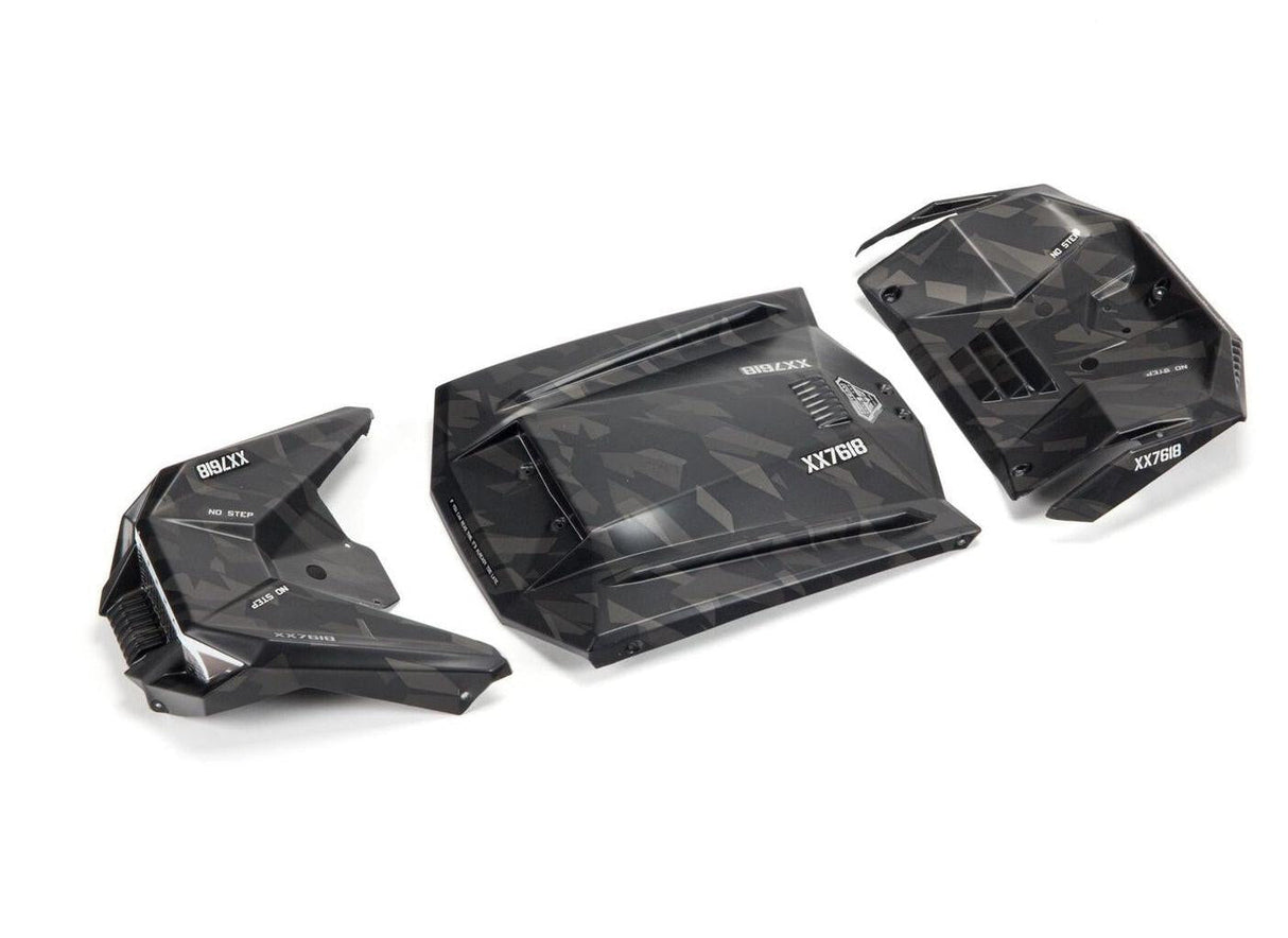 Arrma ARA411023 Exterior Body Panels Painted Black Camo FIRETEAM