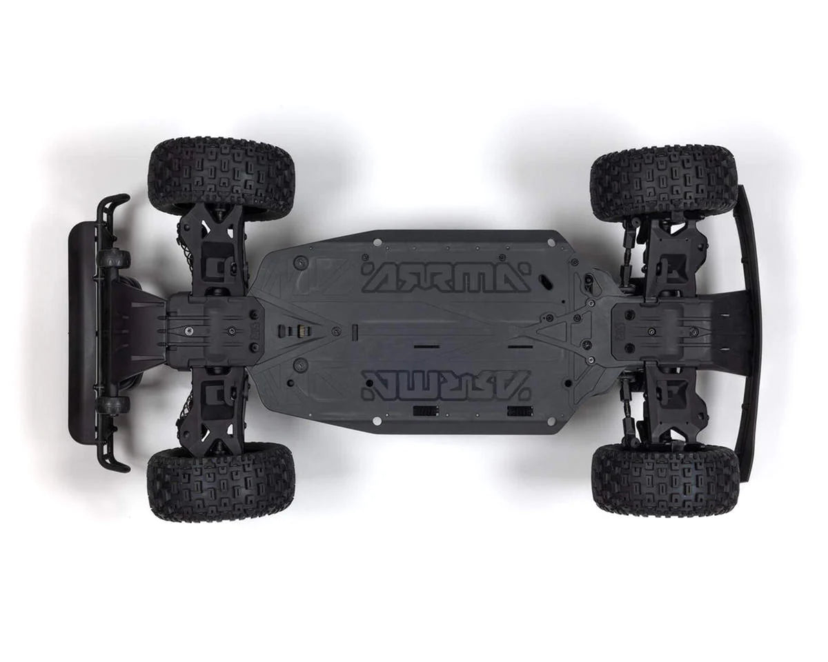 Arrma ARA4404T1 MOJAVE 4S BLX Brushless 1/8 4WD RTR Electric Desert Truck (blanc/rouge) avec radio Spektrum SLT3 2,4 GHz