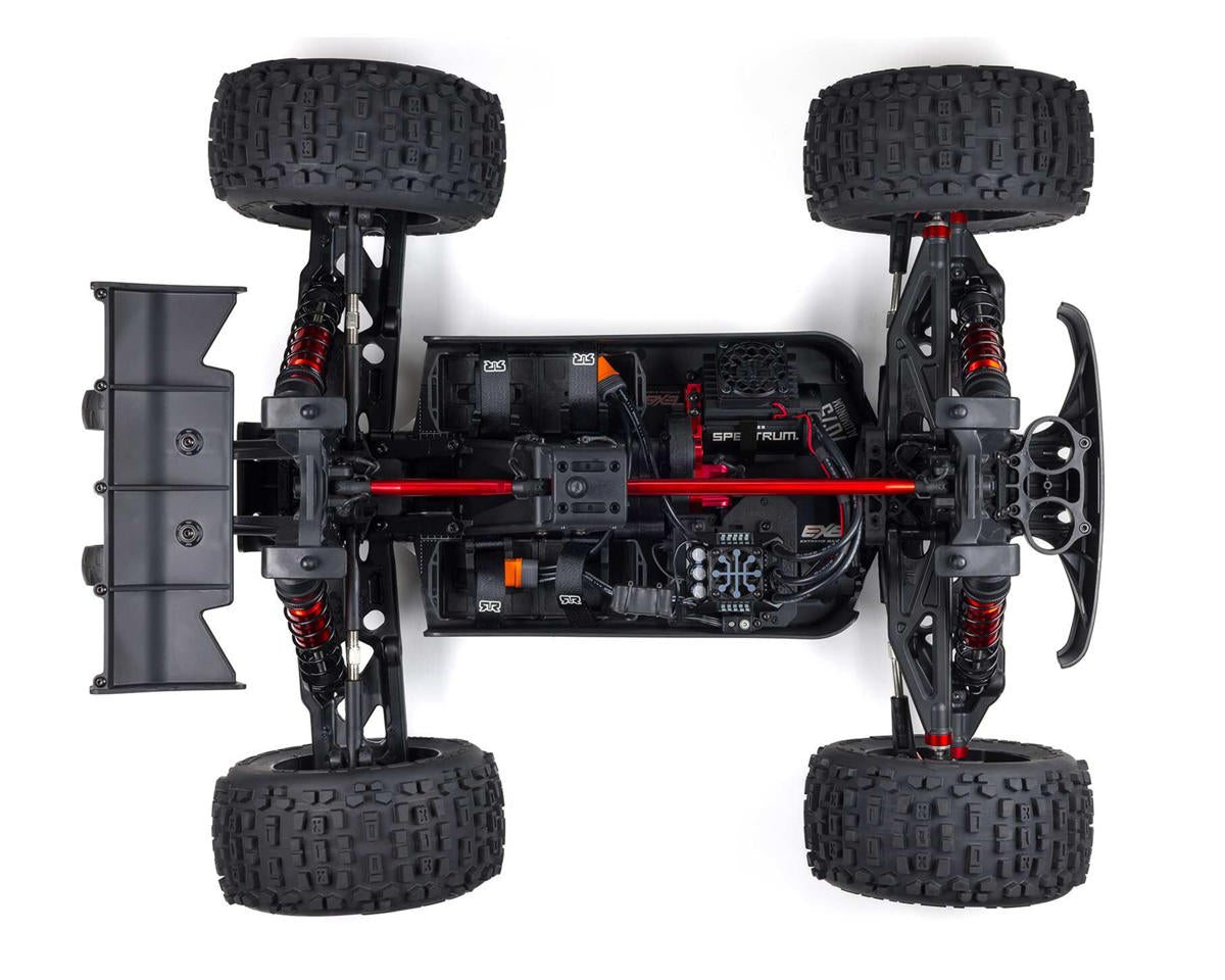 Arrma ARA5810V2T1 Outcast 8S BLX EXB Brushless RTR 1/5 4WD Stunt Truck (Negro) con radio DX3, Smart ESC y AVC