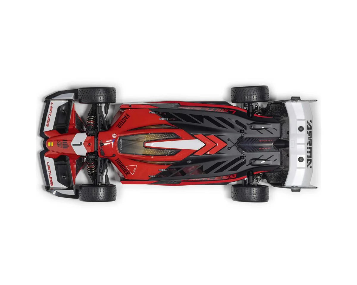 Arrma ARA7816T1 Limitless 120 8S BLX 4WD RTR Electric Brushless Street Speed (Red/Black) w/DX3 Radio, Smart ESC & AVC