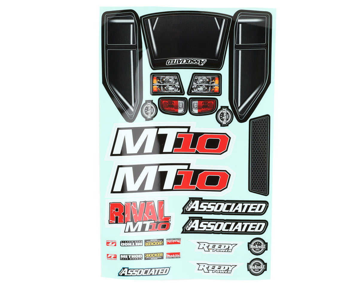 TEAM ASSOCIATED 25840 Carrocería, Naranja/Azul: Rival MT10