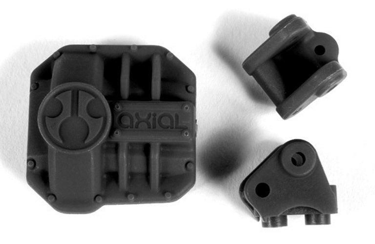 Axial AX31437 AR44 Differential Cover and Link Mounts (Black) SCX10 II