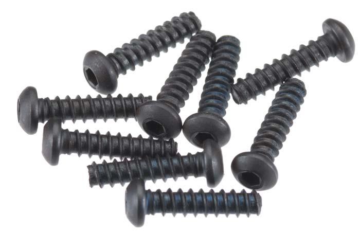 Axial AX0424 EXO SCX10 Hex Socket 2.6x10mm Self Tapping Button Head Screw (10)