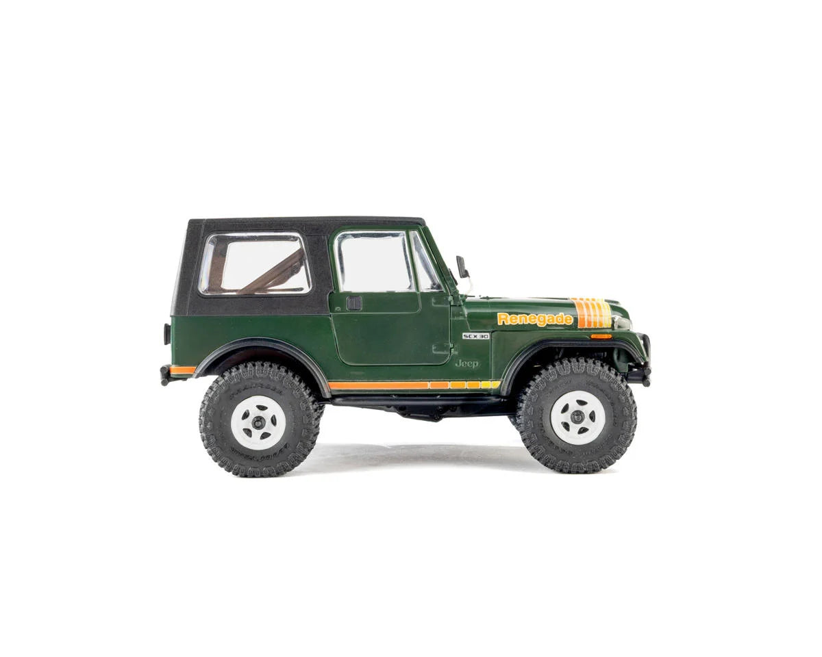 Axial AXI-3273T2 SCX30 Jeep CJ-7 Renegade 1/30 4WD RTR Scale Mini Crawler (Classic Version) (Green) w/2.4GHz Radio, Battery & Charger
