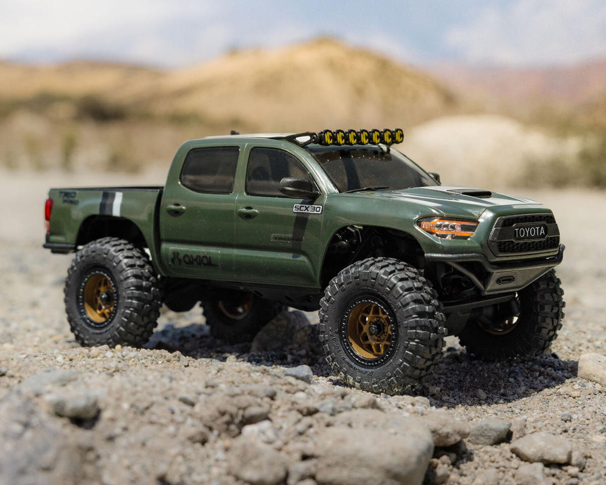 Axial AXI-3289T1 SCX30 Toyota Tacoma TRD Pro 1/30 4WD RTR Scale Mini Crawler (Green) w/2.4GHz Radio, Battery & Charger