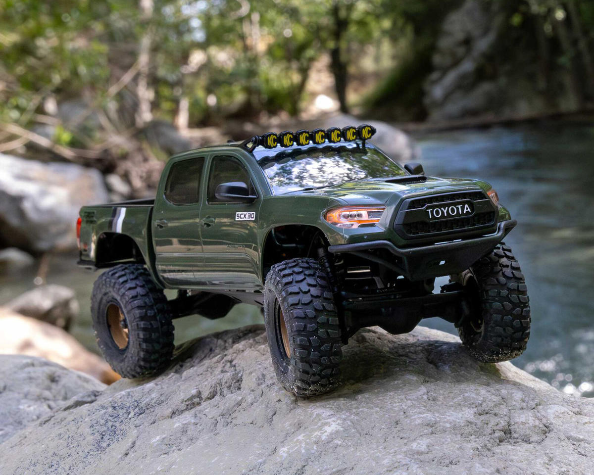 Axial AXI-3289T1 SCX30 Toyota Tacoma TRD Pro 1/30 4WD RTR Scale Mini Crawler (Green) w/2.4GHz Radio, Battery & Charger