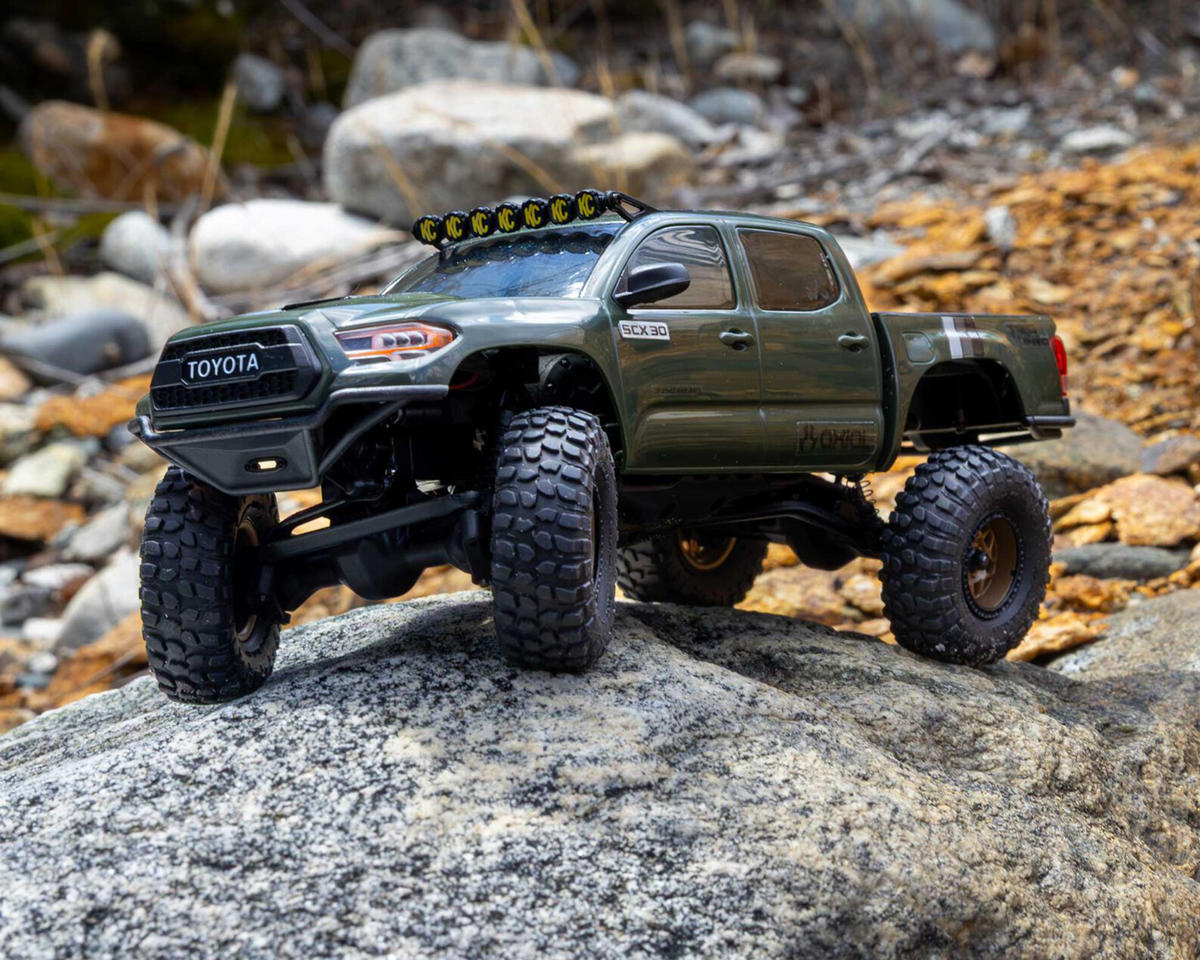 Axial AXI-3289T1 SCX30 Toyota Tacoma TRD Pro 1/30 4WD RTR Scale Mini Crawler (Green) w/2.4GHz Radio, Battery & Charger