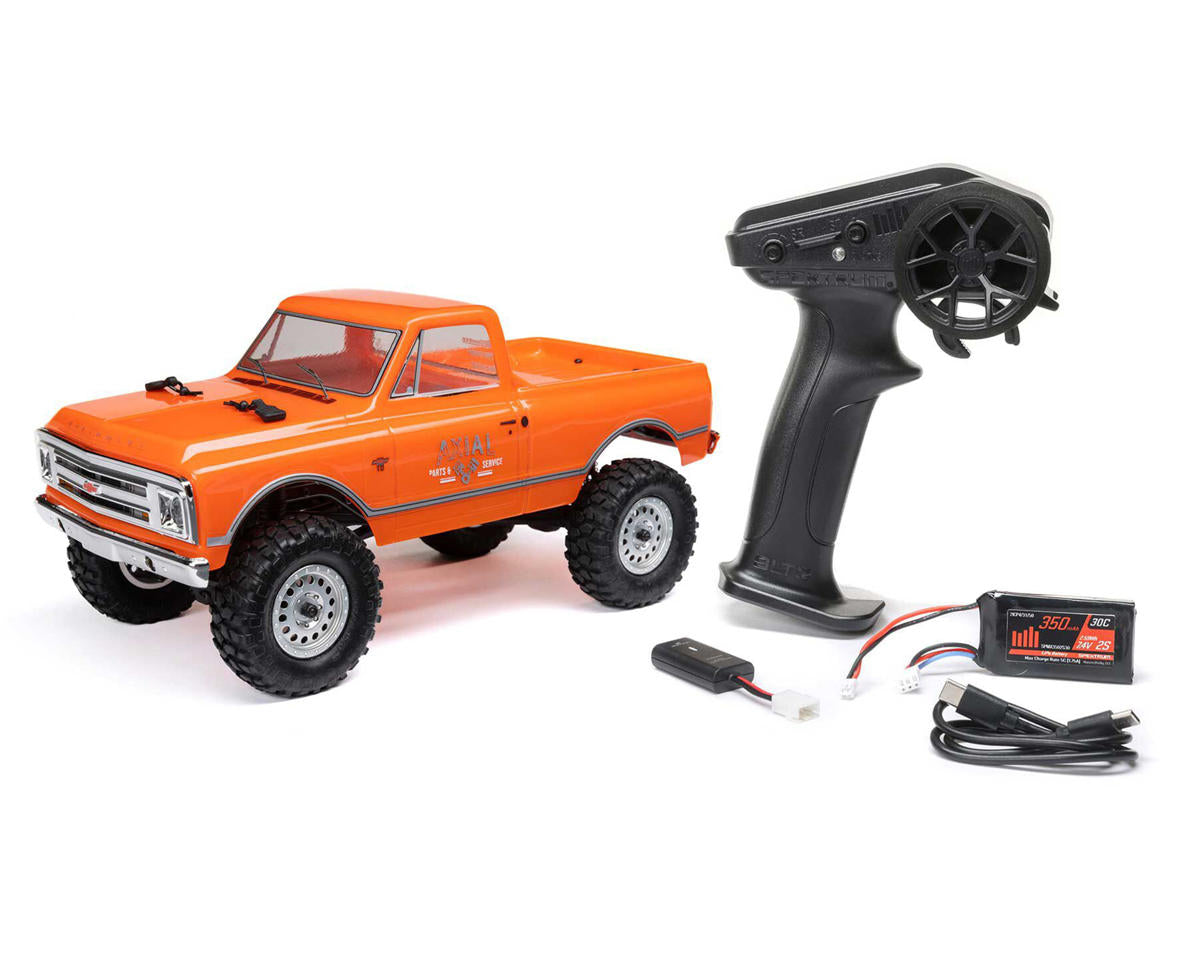 Axial SCX24 1967 Chevrolet C10 1/24 4WD RTR Scale Mini Crawler (Orange) w/2.4GHz Radio