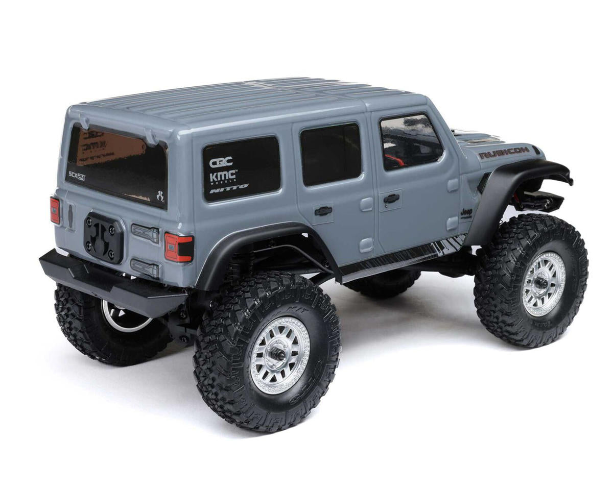 Axial AXI00002V3T3 SCX24 Jeep Wrangler JLU 4WD RTR Scale Mini Rock Crawler (Grey) w/2.4GHz Radio, Battery & Charger